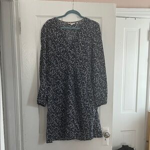 Boden Black and White Long Sleeve Dress